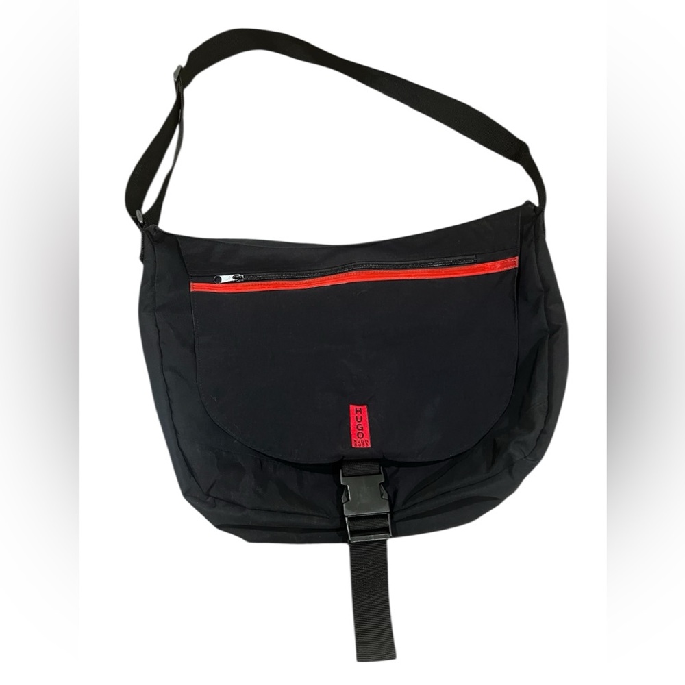 Hugo Boss Black and Red Messenger Bag